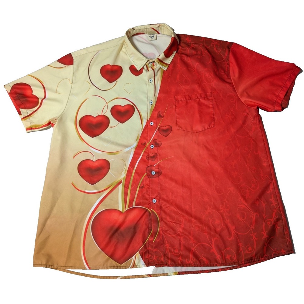 HARDADDY‎ Men 2XL St Valentine's Day Heart Shirt